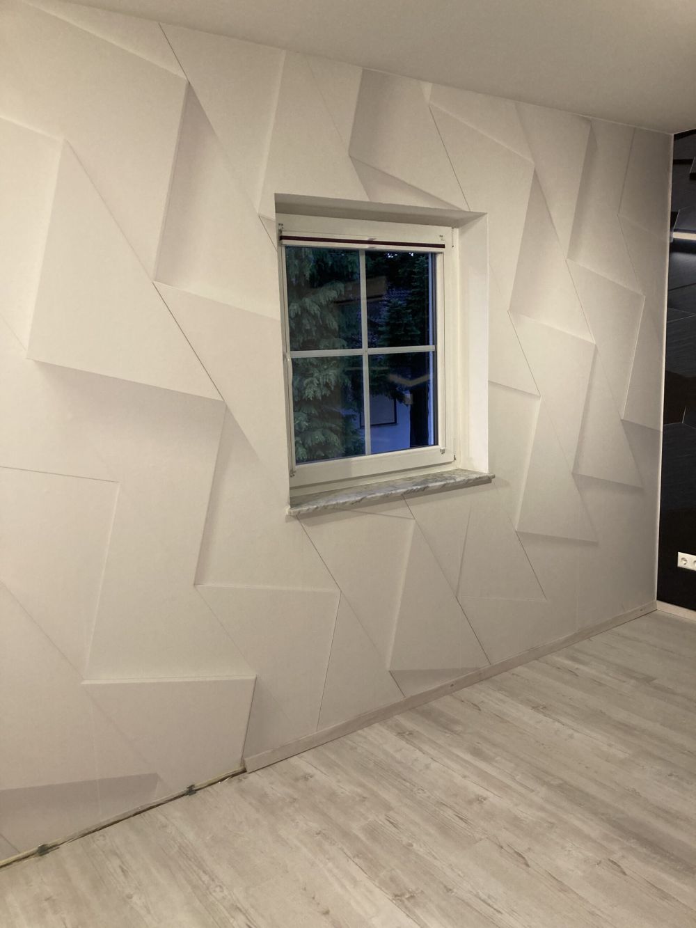 Witte 3D driehoeken