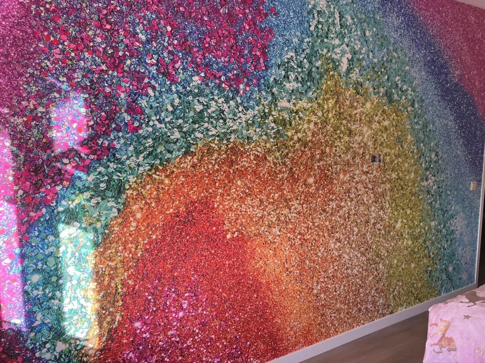 Regenboog glitters