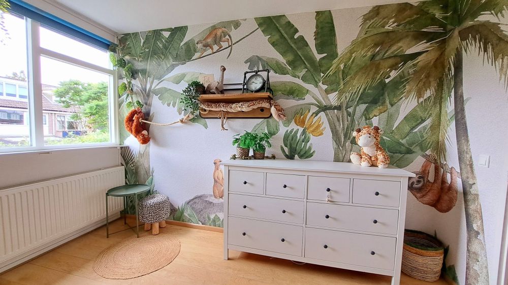 Jungle met kleurrijke dieren