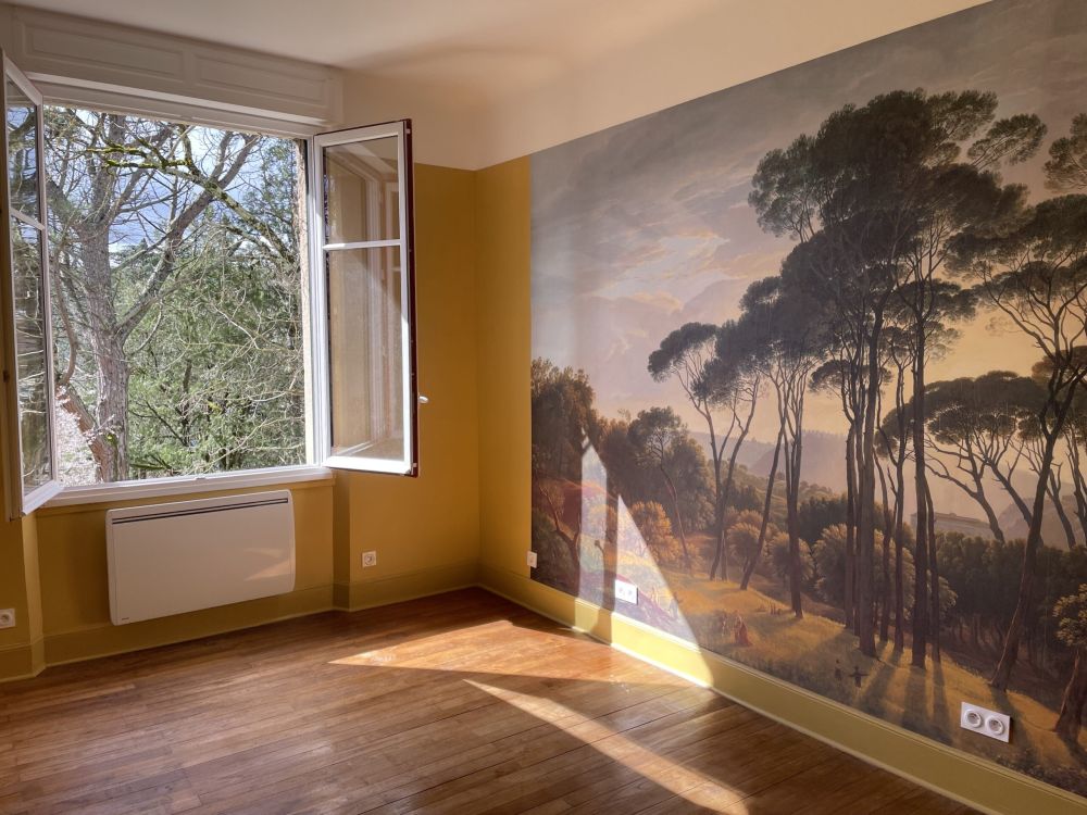 Italiaans landschap met parasoldennen