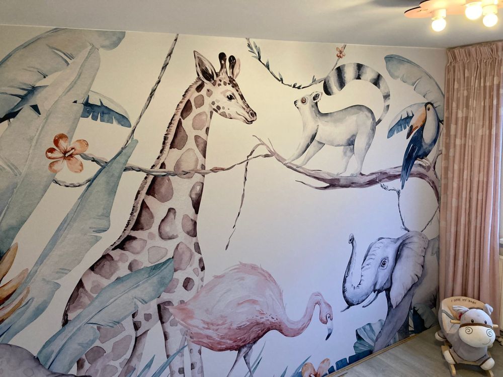 Waterverf Afrikaanse dieren