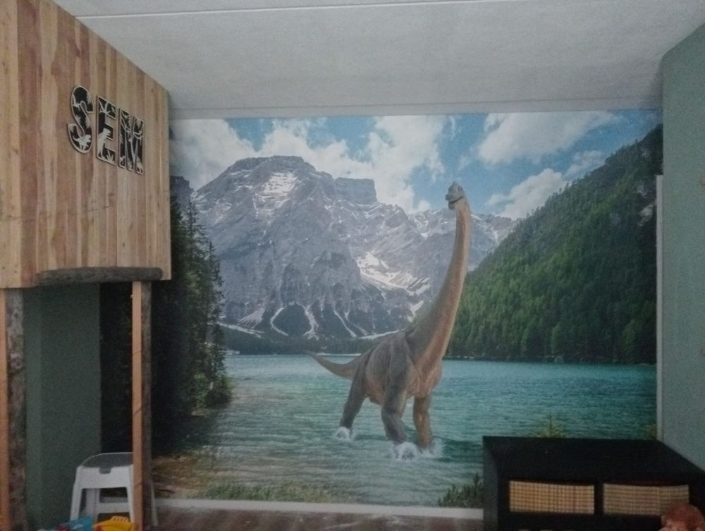 Brachiosaurus in het water
