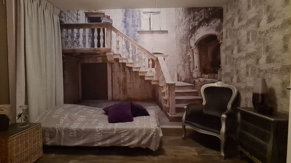 Traptredes in de oude stad Korƒçula