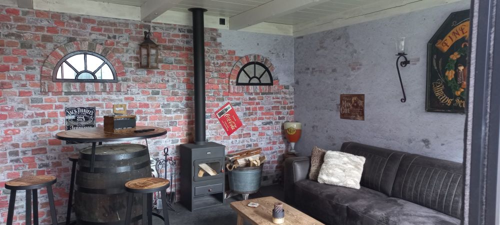 Oude muur met stuc