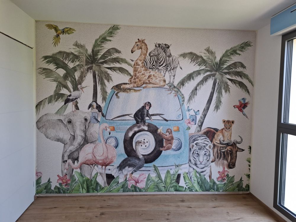 Vrolijke tropische dieren
