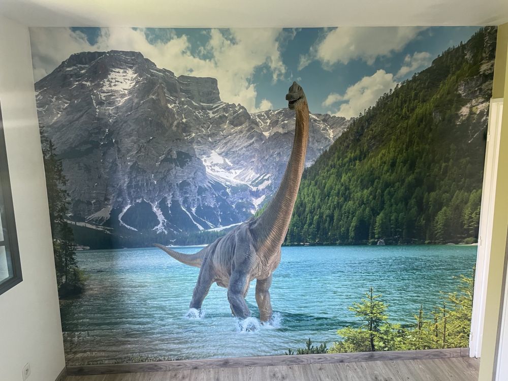 Brachiosaurus in het water
