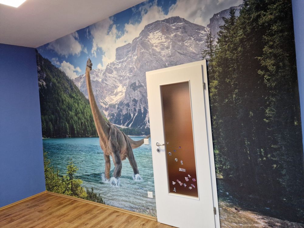 Brachiosaurus in het water