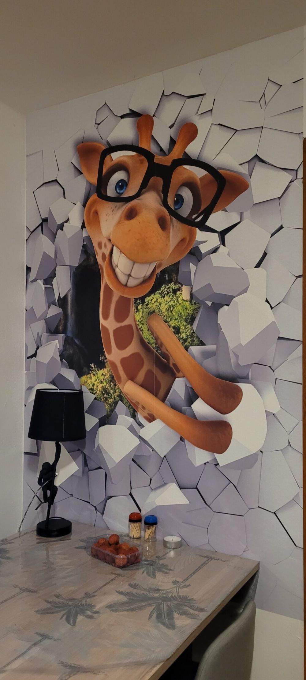 Grappige giraffe