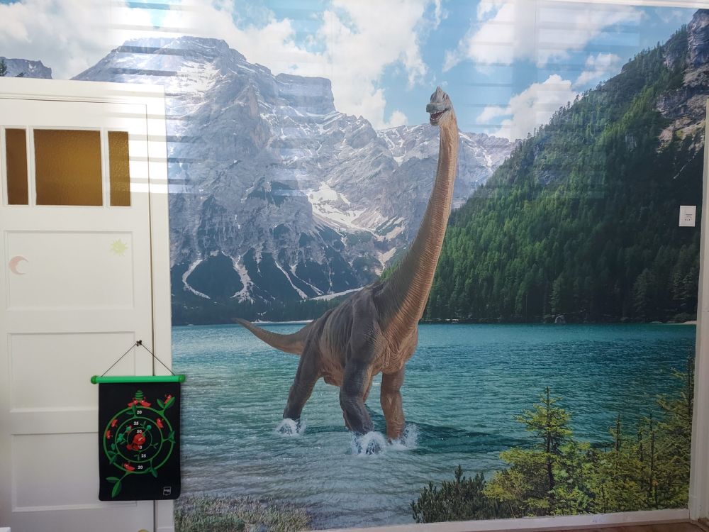 Brachiosaurus in het water