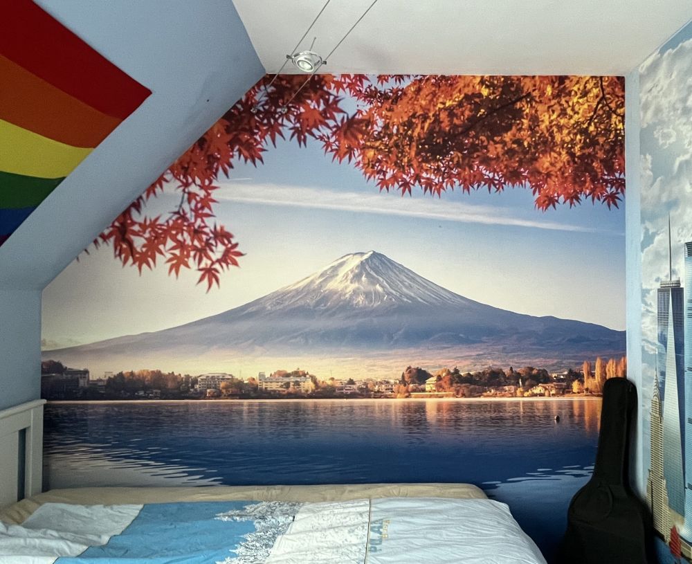 De Fuji berg in de herfst