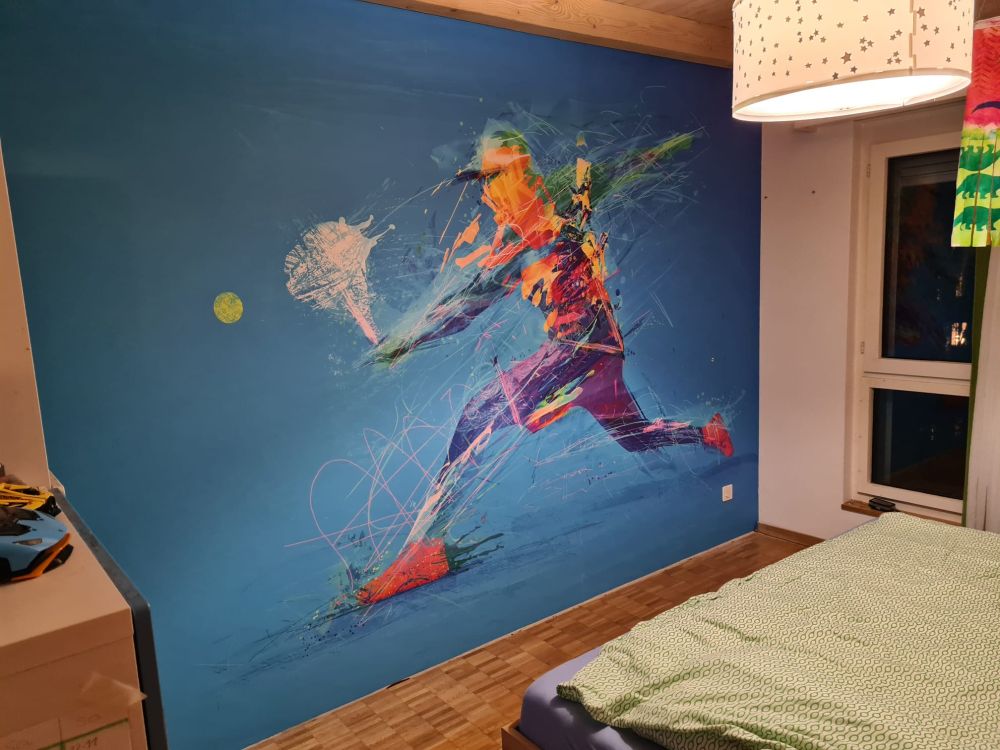 Geïllustreerde tennisser 