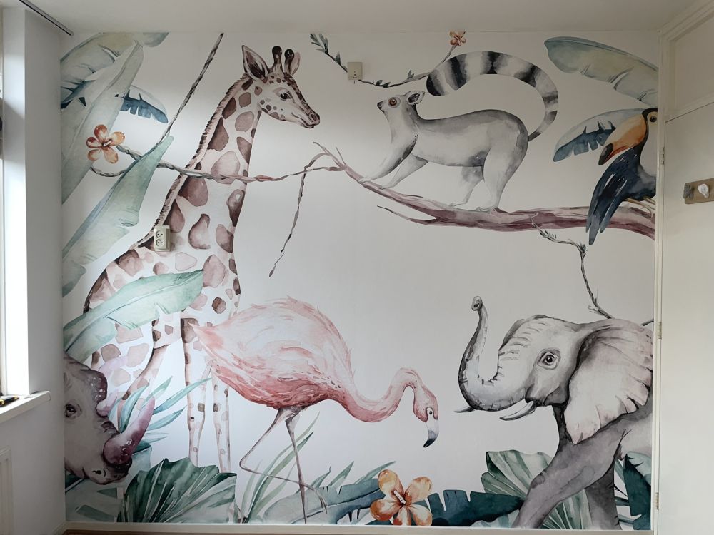 Waterverf Afrikaanse dieren