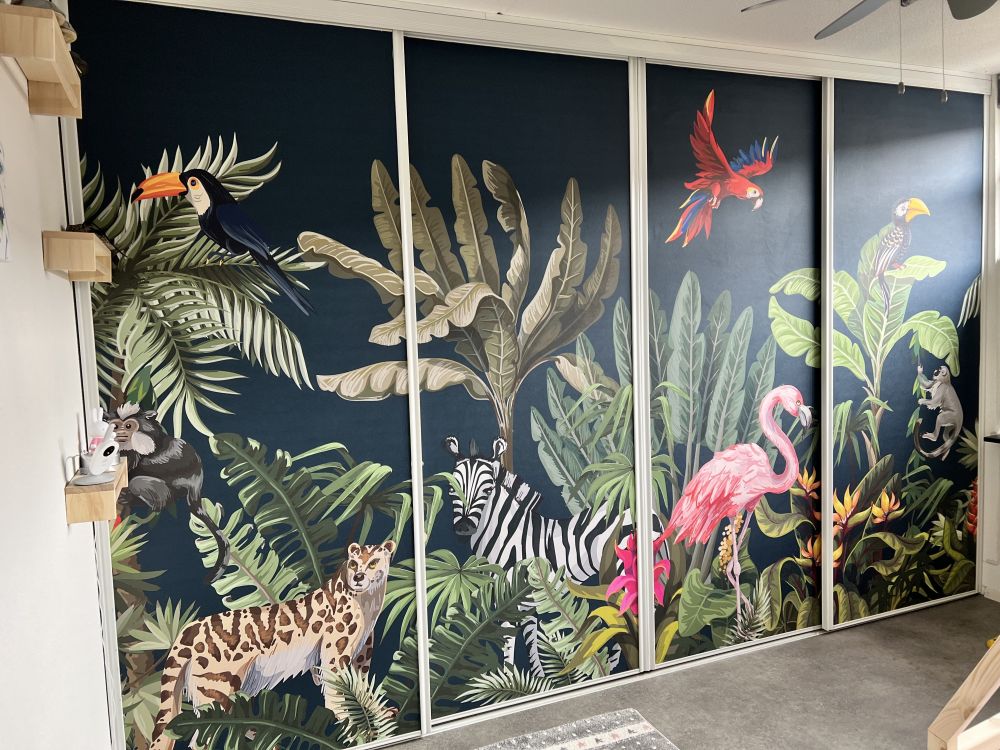 Gekleurde jungle dieren