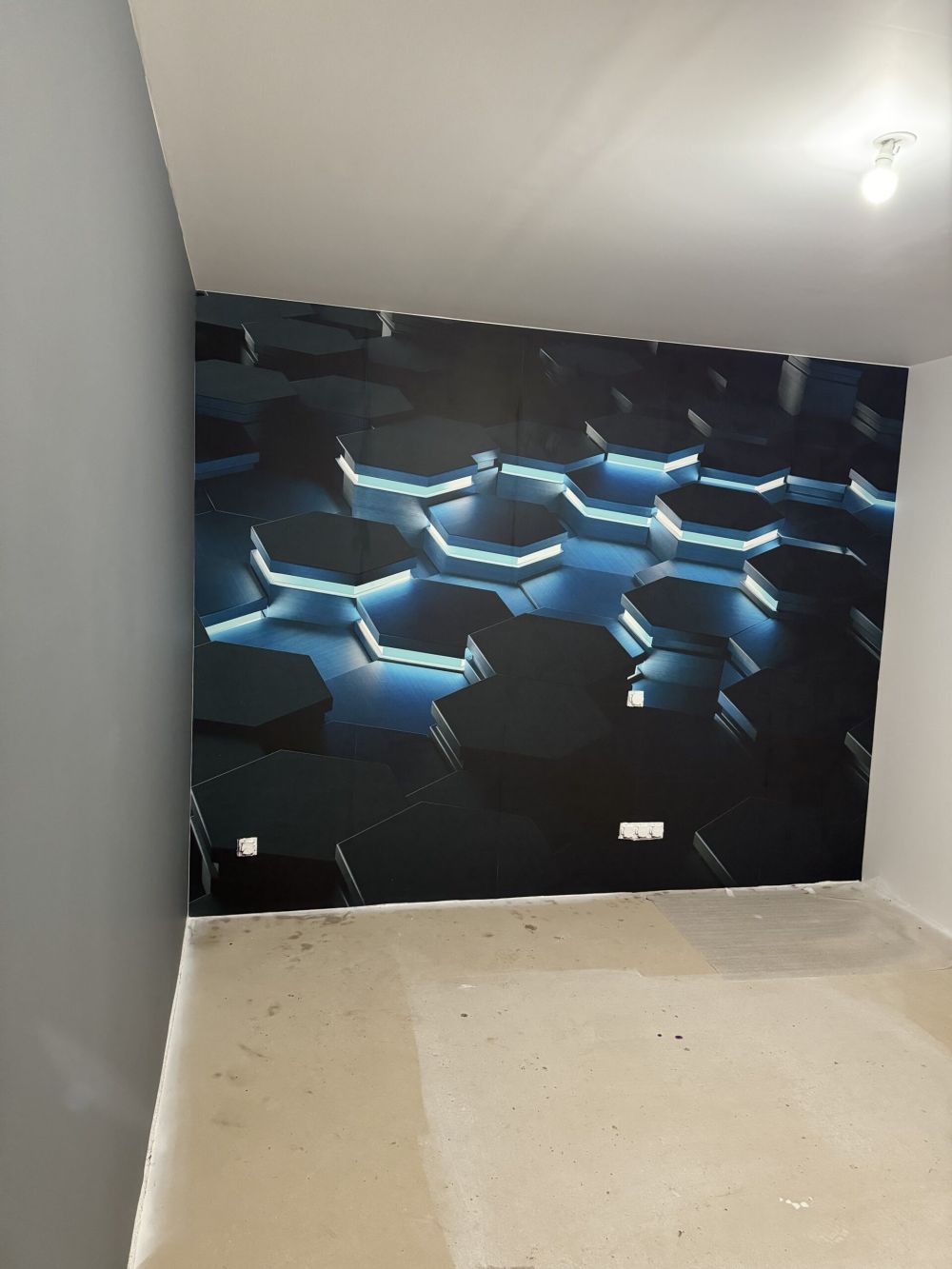 Oplichtende 3D hexagons