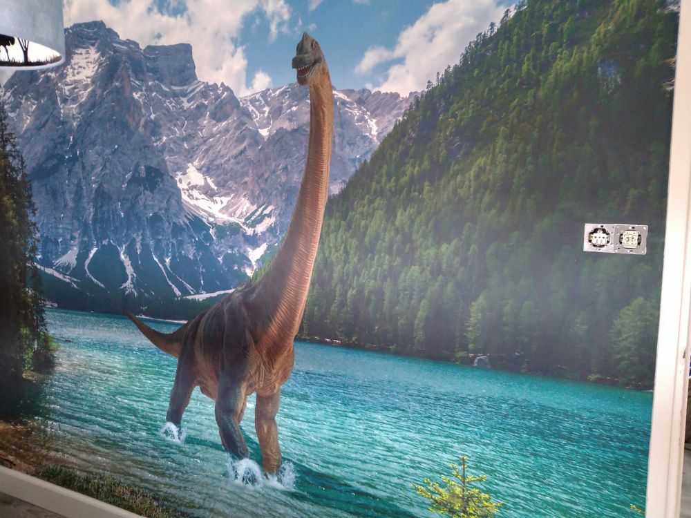 Brachiosaurus in het water