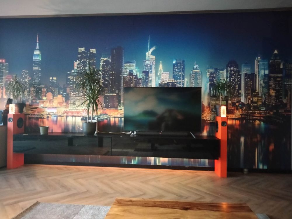 Fotobehang New York skyline in de nacht