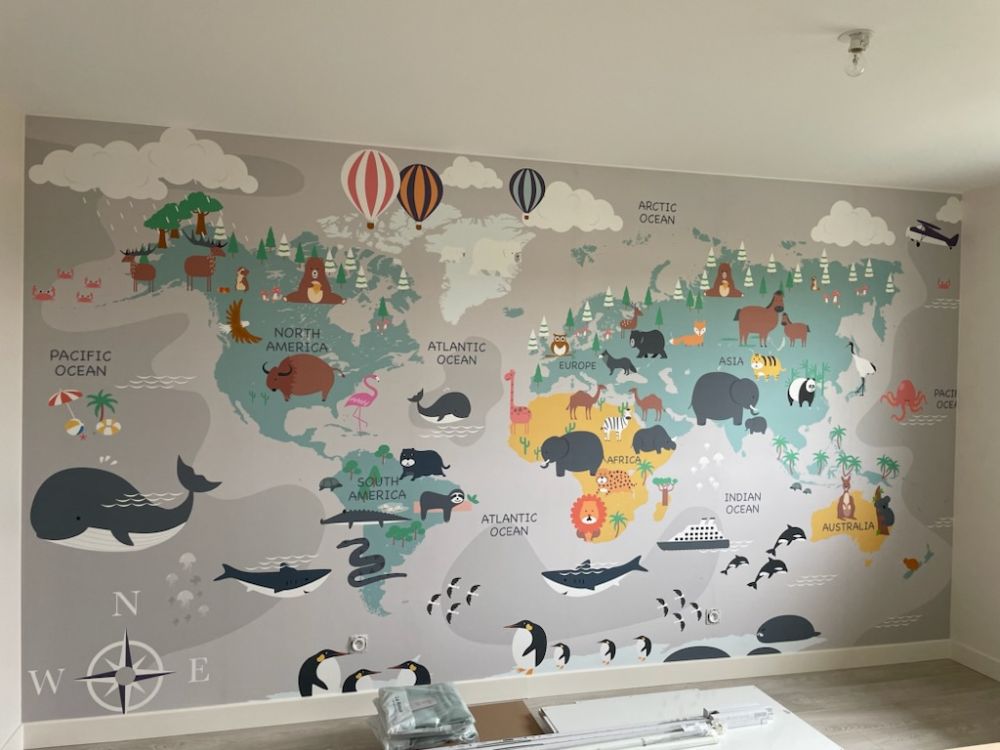 Dierlijke wereldkaart