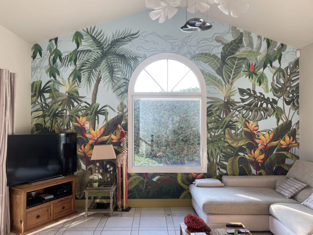 Jungle bomen en bloemen