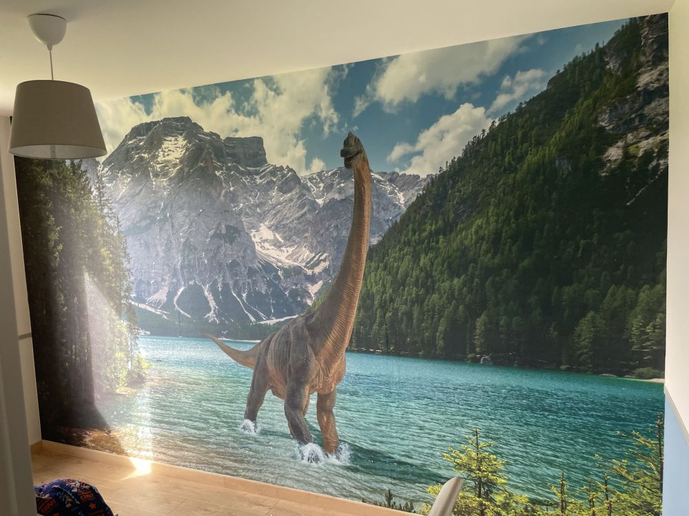 Brachiosaurus in het water