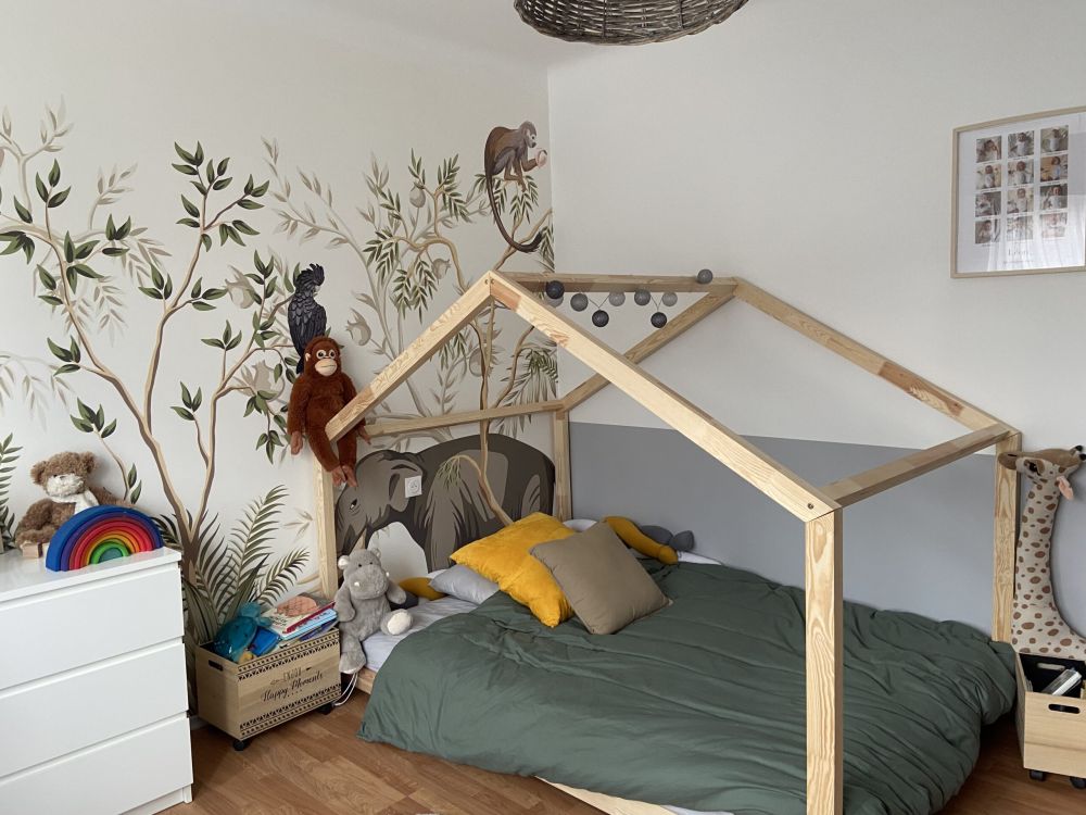 Getekende dieren in de jungle