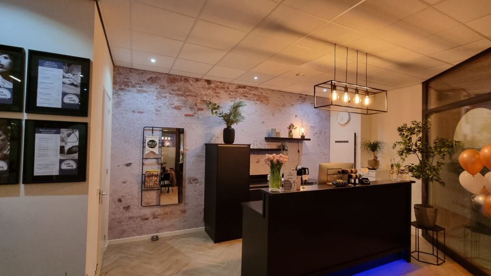 Oude muur met stuc