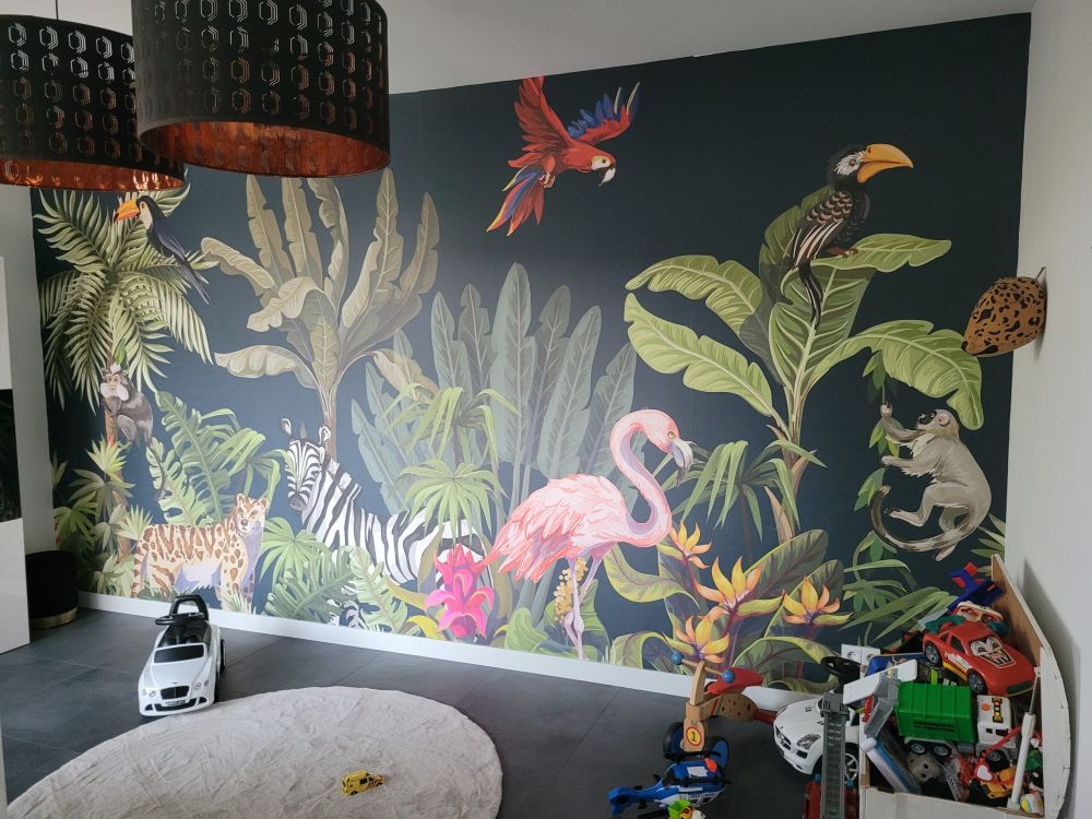 Gekleurde jungle dieren