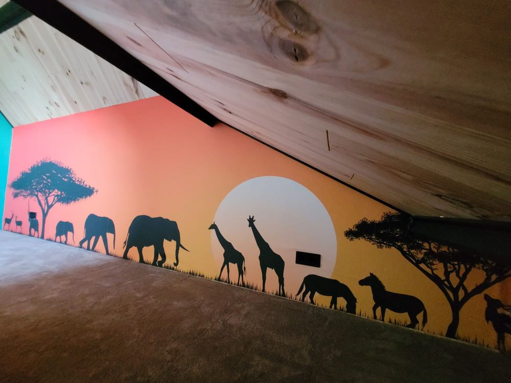 Safari bij zonsondergang