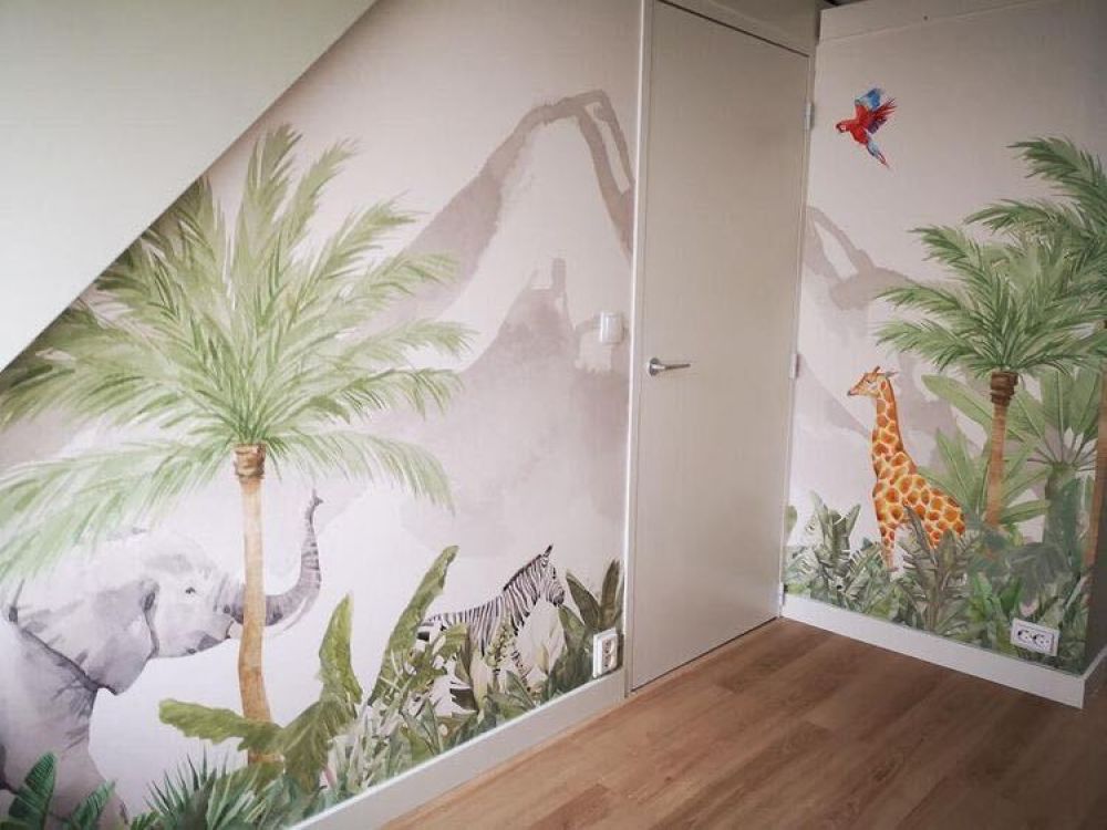 Dieren en palmbomen