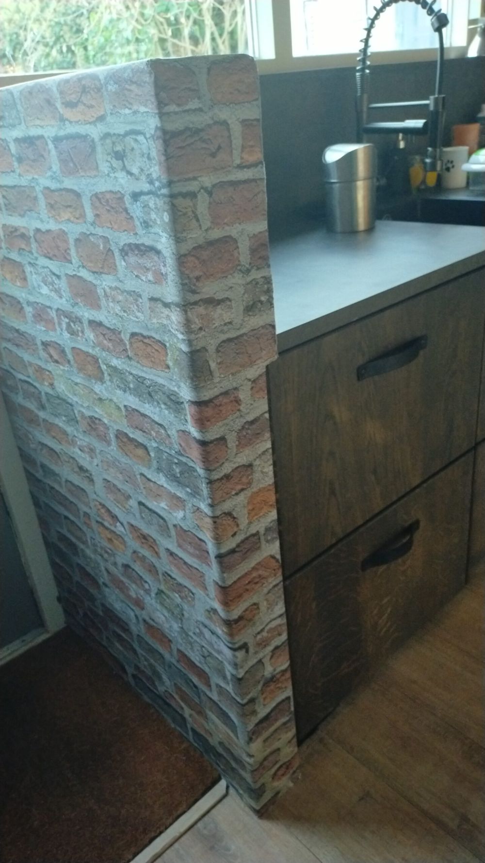 Gerestaureerde muur 