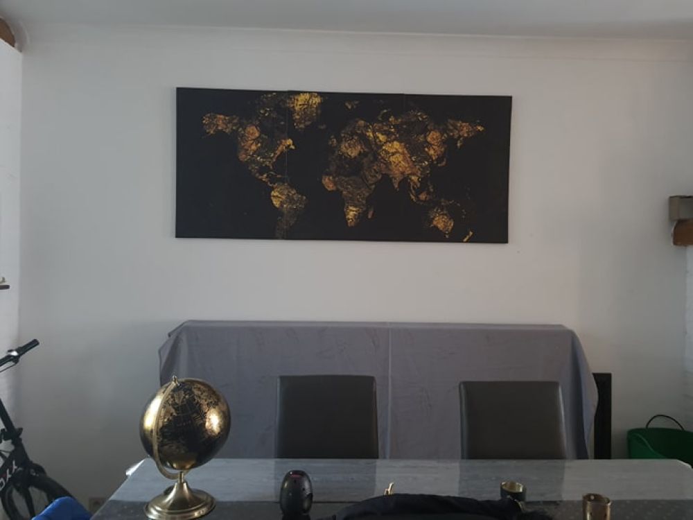 Wereldkaart goud