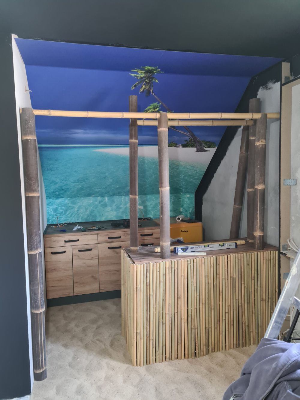 Palmbomen in de lagune