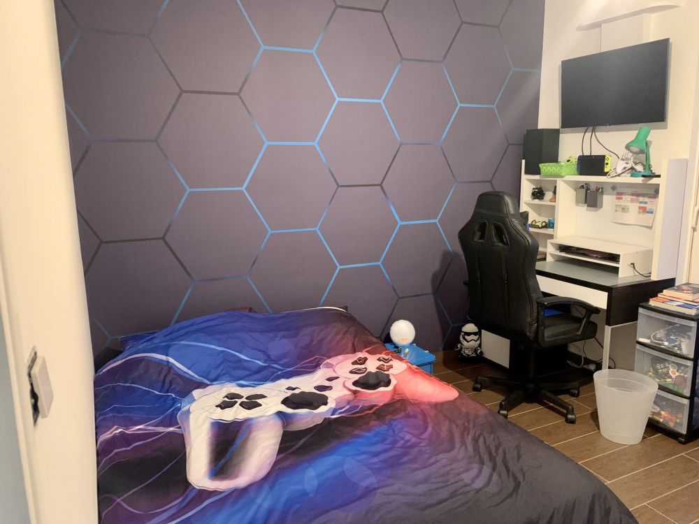 Donker grijze hexagons