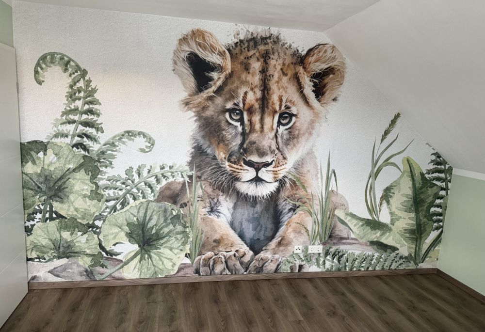 Jonge leeuw in de jungle
