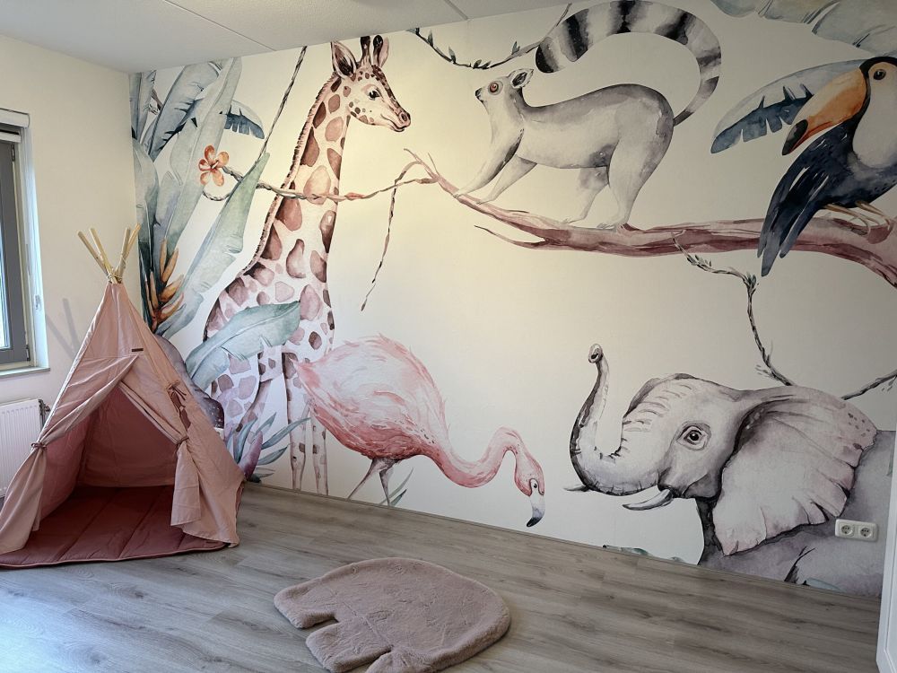 Waterverf Afrikaanse dieren