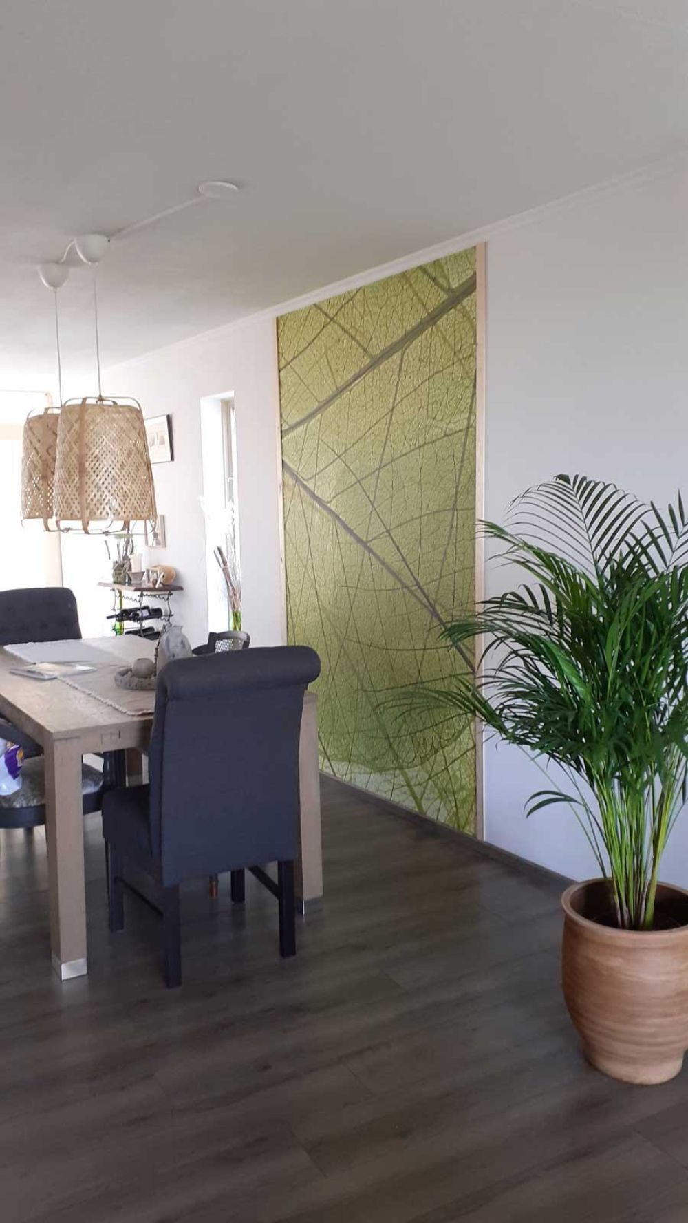 Behang met groene bladeren 