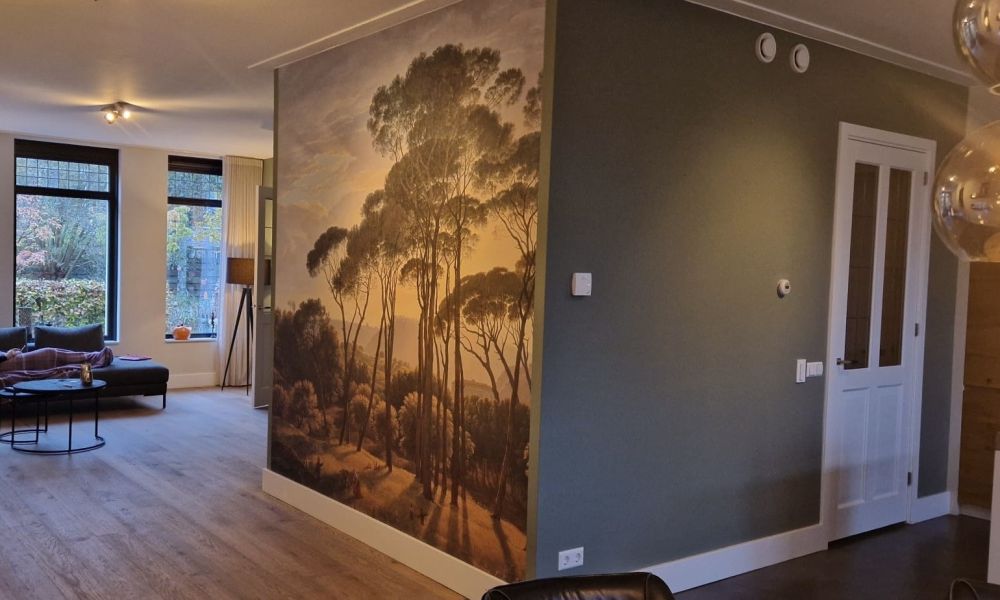 Italiaans landschap met parasoldennen