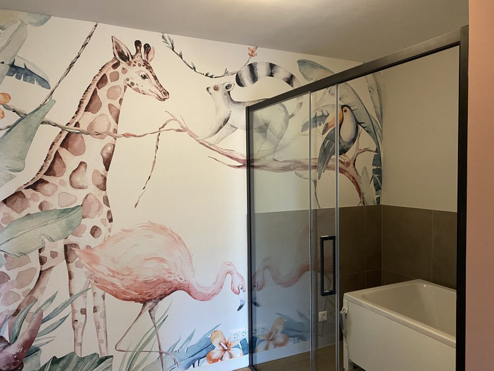 Waterverf Afrikaanse dieren
