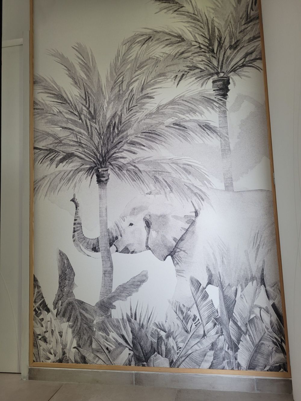 Jungle dieren in zwart-wit