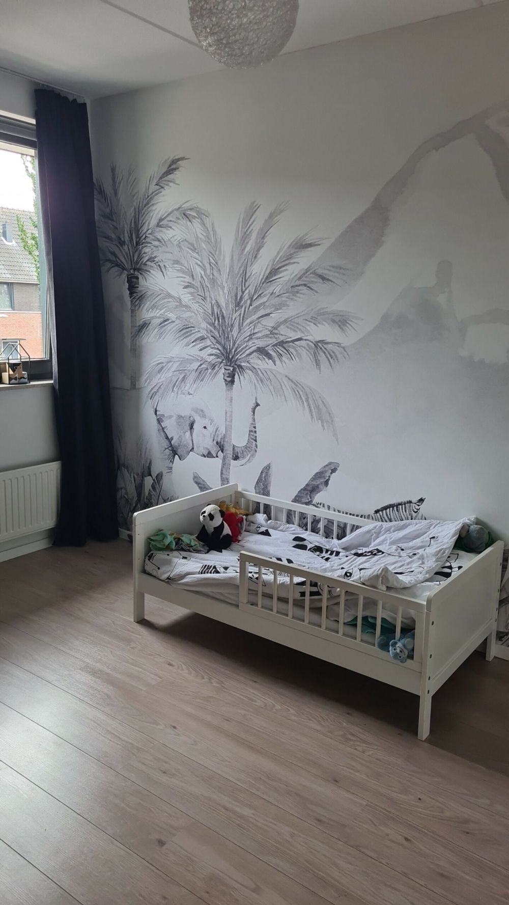 Jungle dieren in zwart-wit