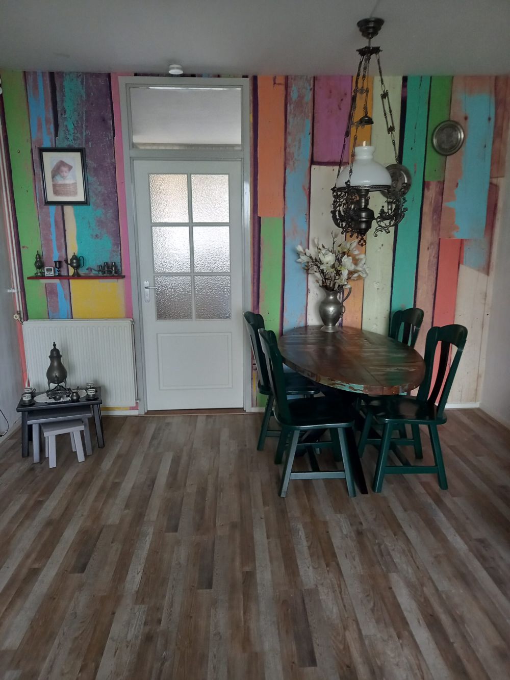 Gekleurd sloop hout