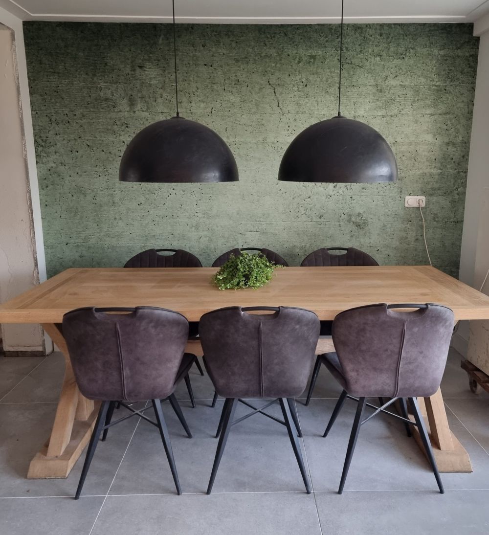 Groene betonnen muur