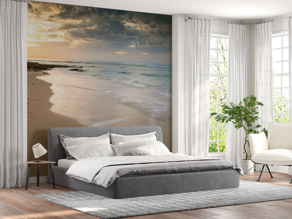 Zonsondergang op het strand