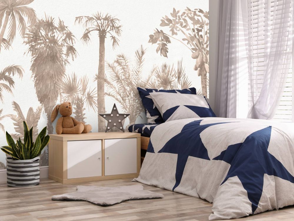 Jungle thema in taupe