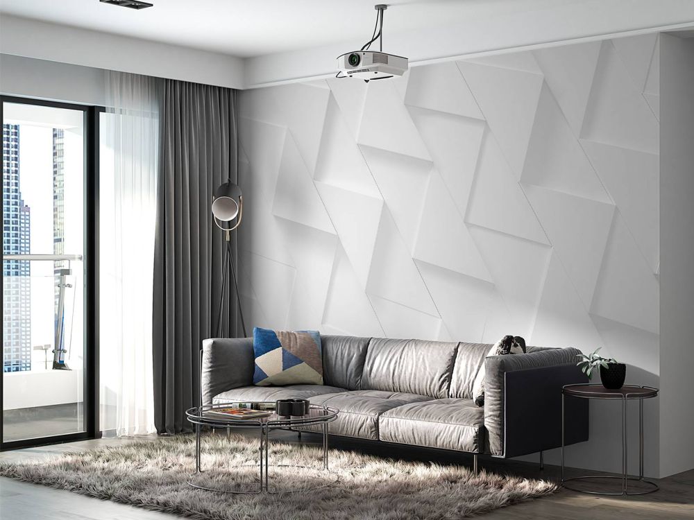 Witte 3D driehoeken