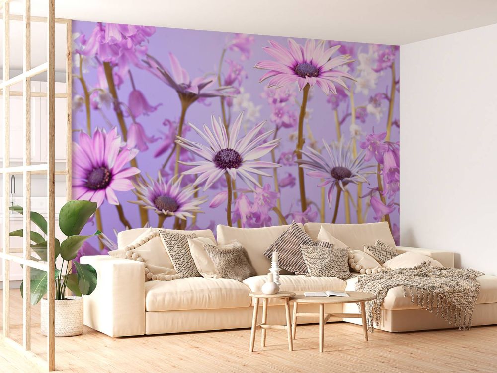 Kleurrijke paarse bloemen