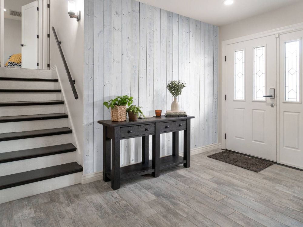Whitewash hout verticaal