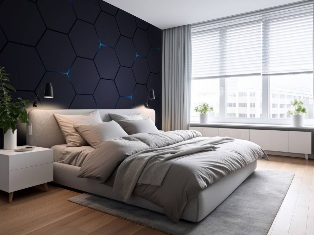 Donker grijze hexagons
