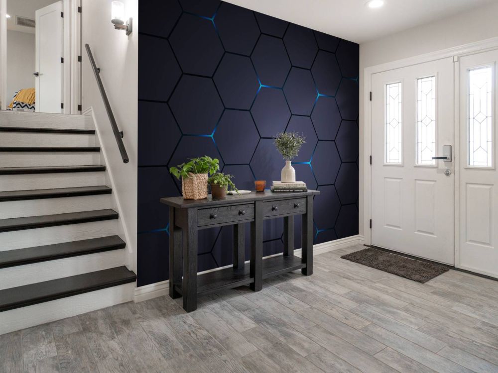 Donker grijze hexagons
