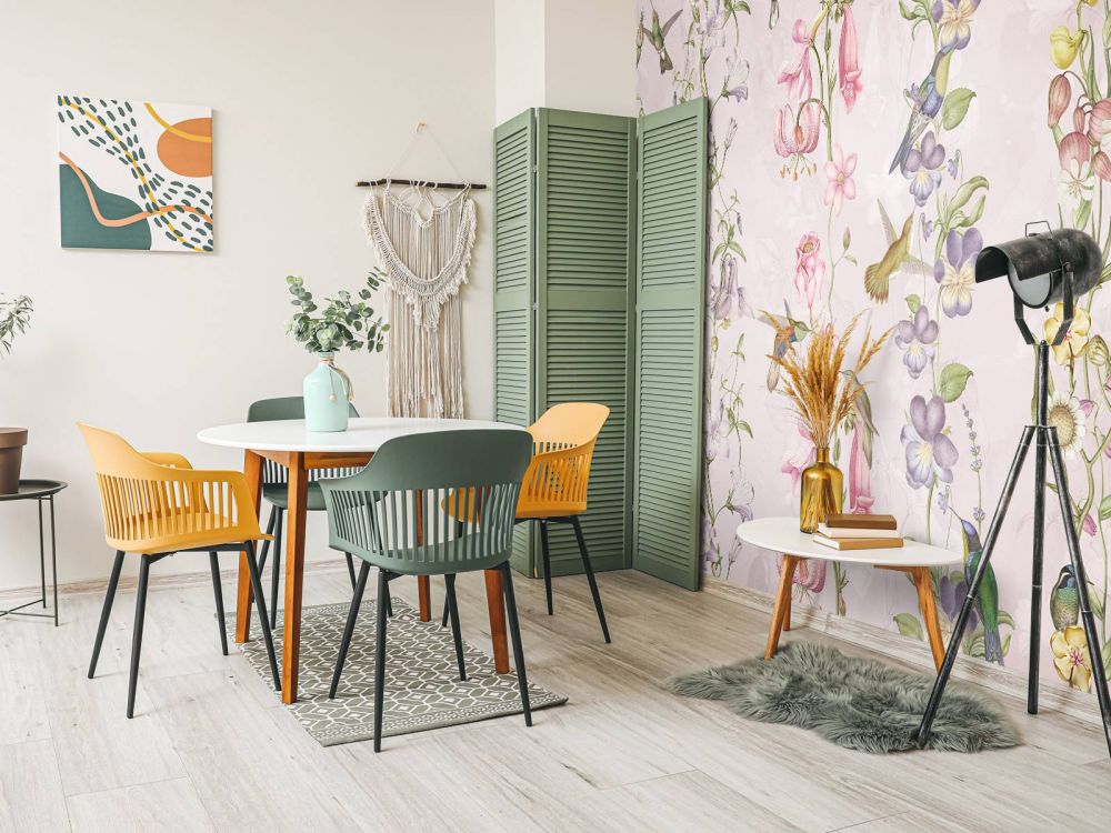 Weadow and Garden Flowers Pink