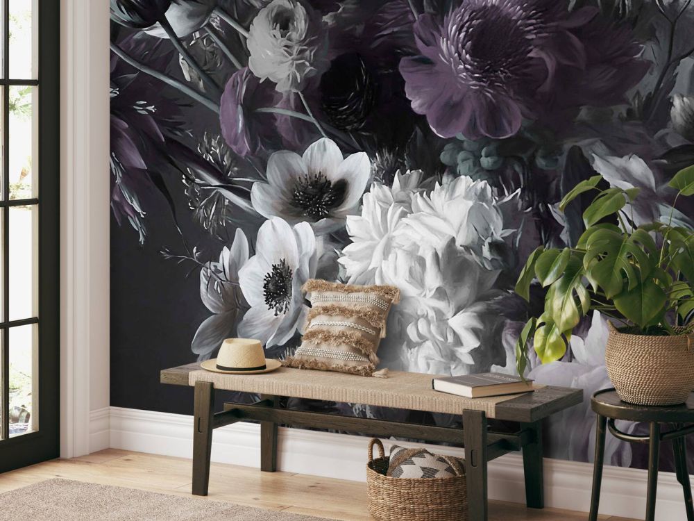 Big bouquet with anemones Purple